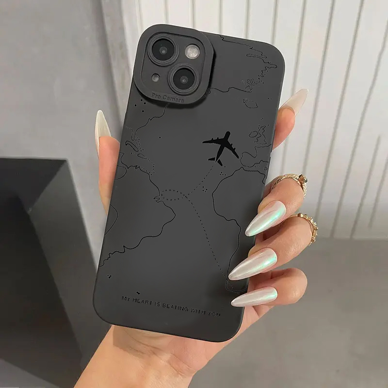 Samsung Galaxy A55 - Etui na telefon inspirowane trasami lotniczymi