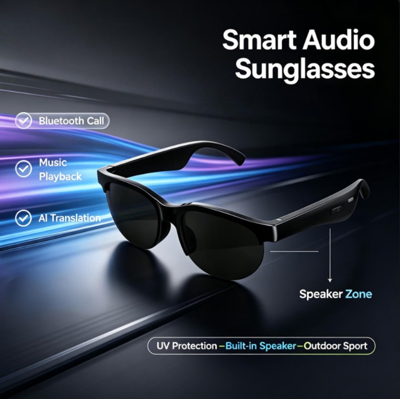 Smart Glasses Lens - Inteligentne okulary audio z funkcją połączeń